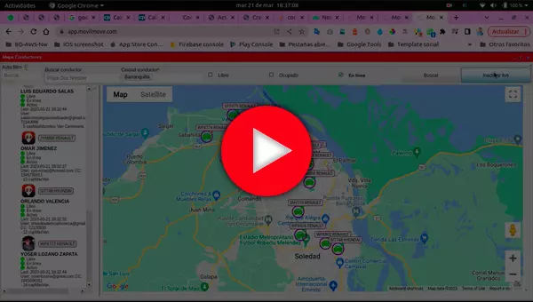Caracteristicas App de Transporte MovilMove